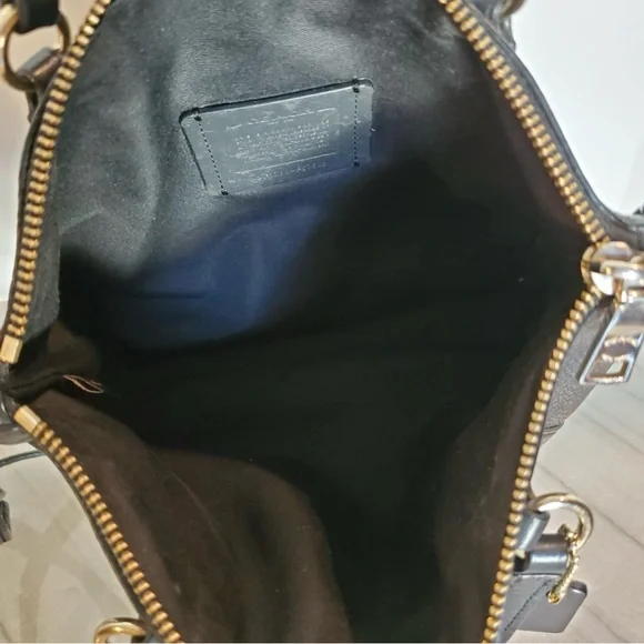 Coach Mini Kelsey Black Pebble Leather Bag F57563 - Picture 11 of 14